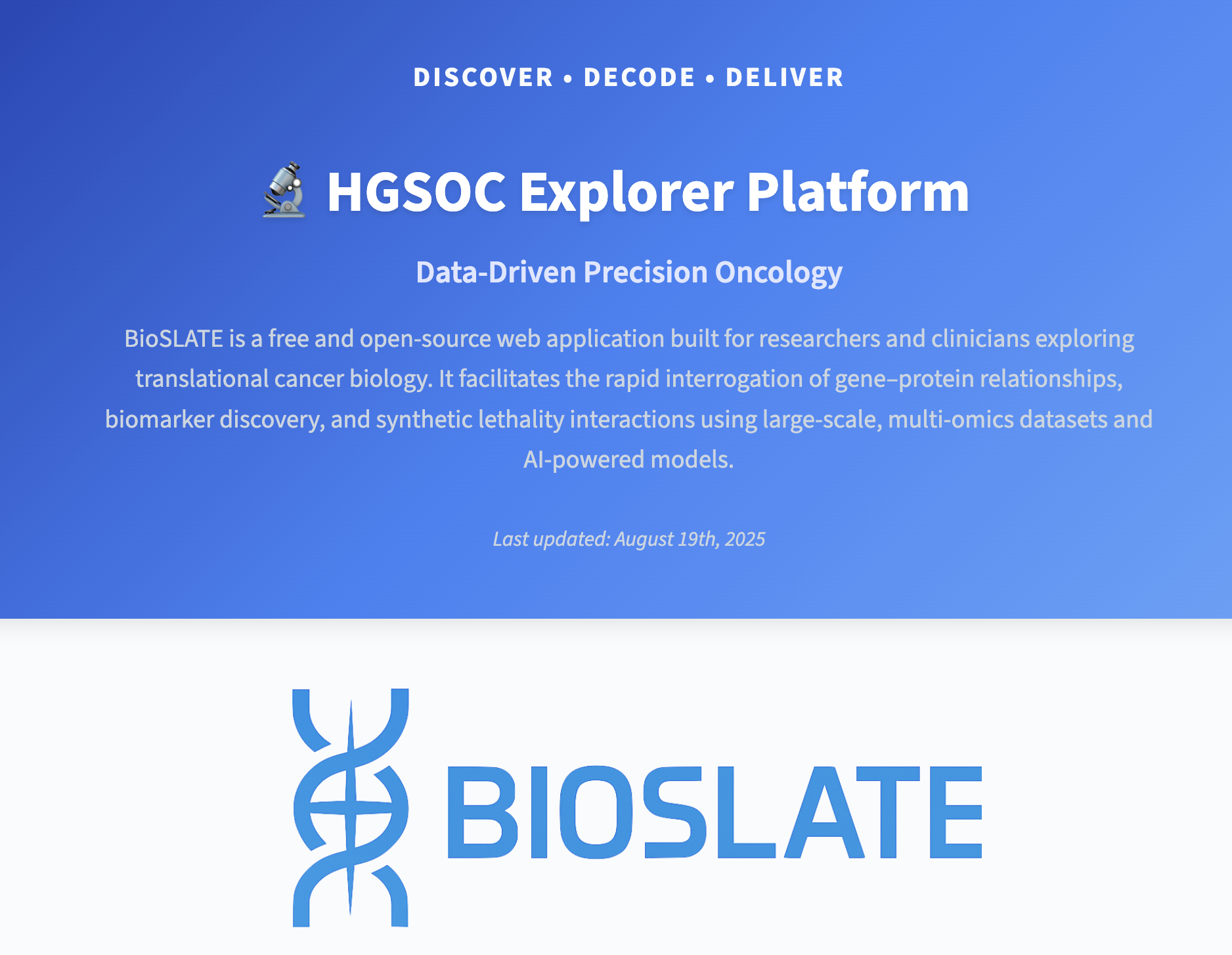 BioSLATE Project